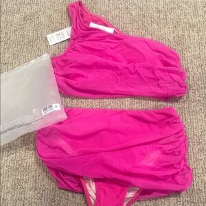 Cupshe Pink One-Shoulder Swimsuit